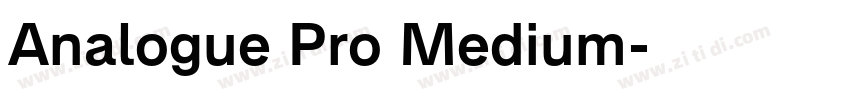 Analogue Pro Medium字体转换